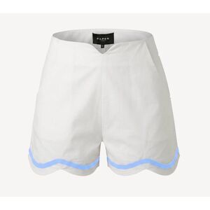 PAPER LONDON Fraise‎ Flare Shorts White/Blue UK 12 (US 8) NEW NWT